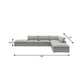 160" Linen Blend Modular Sofa With Storage Ottomans | Modern Sectional