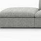 160" Linen Blend Modular Sofa With Storage Ottomans | Modern Sectional