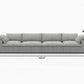 160" White Linen Blend Modular Sofa With Toss Pillows dimensions and design layout.