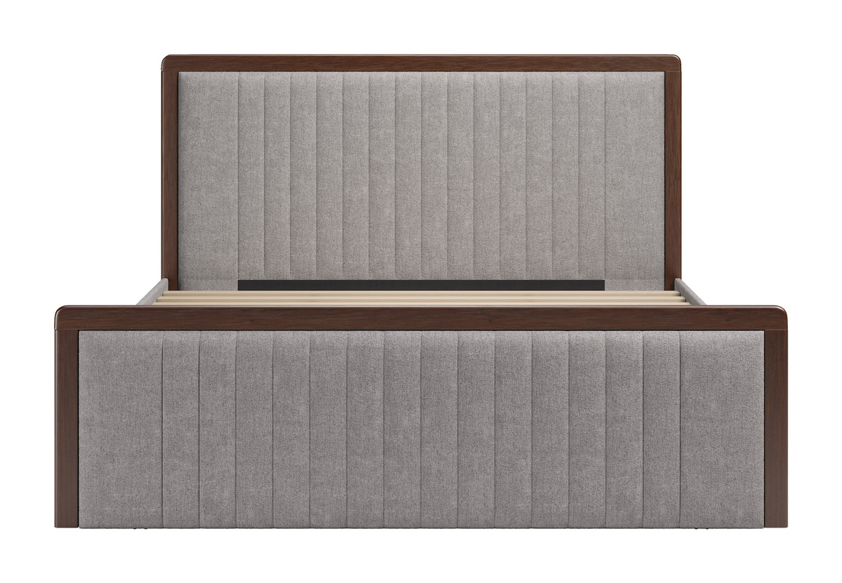 Somune Gray & Walnut King Bed