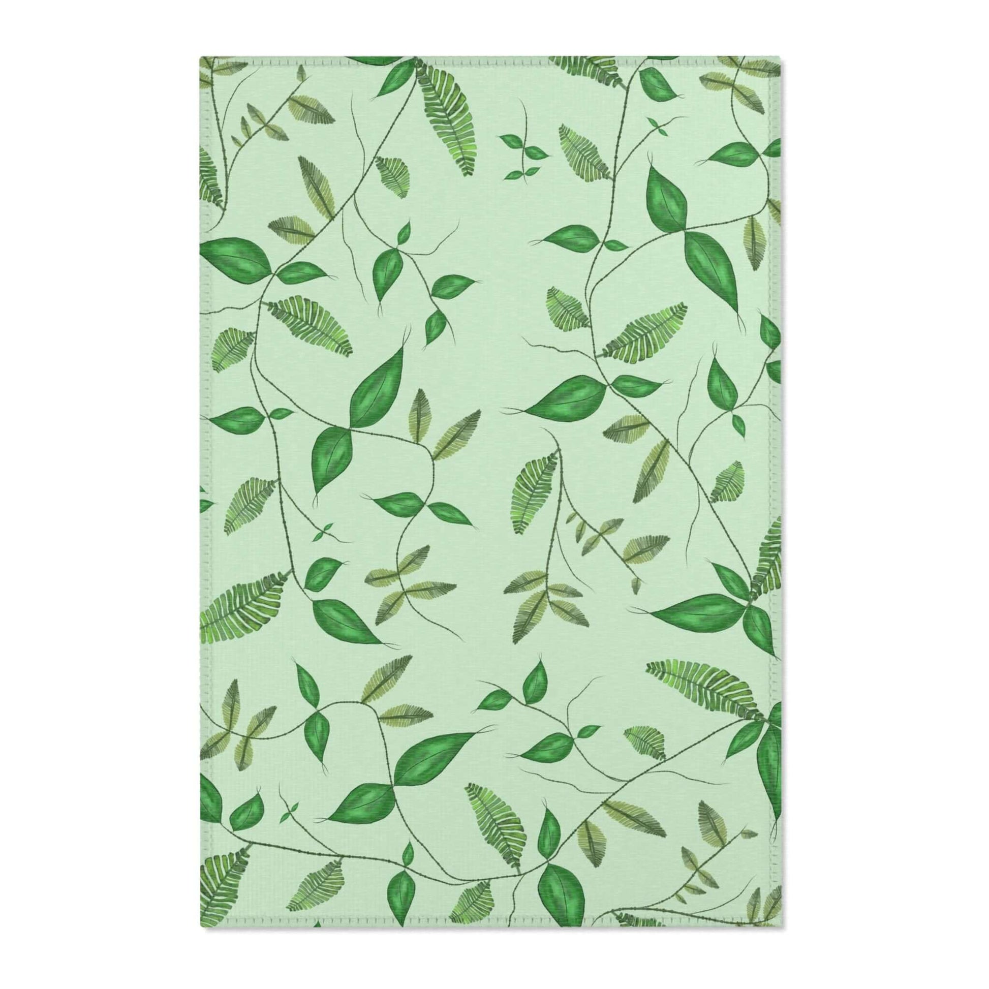 Rectangular Area Designer Rug (Leaves) - Revel Sofa 