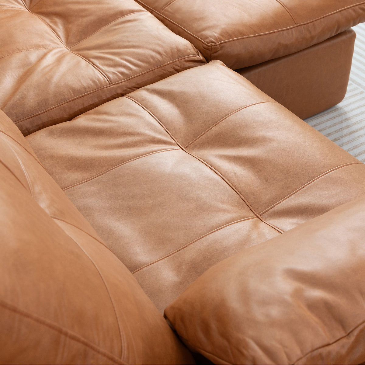 Delano Faux Leather Sectional Sofa