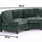 Sorrel Curved Modular Sectional Sofa – Chenille, 4 Colors - Green (11)