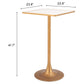 Spot Bar Table in Beige & Gold