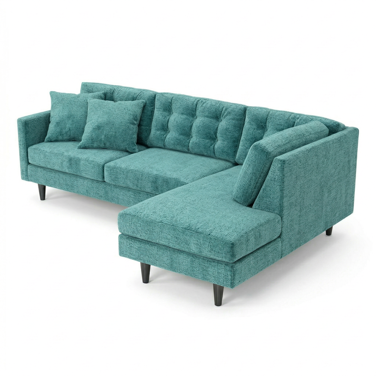 Talmadge Sectional Sofa – 120" L-Shaped, Made in USA - Hepburn Emerald - Fabric (1)