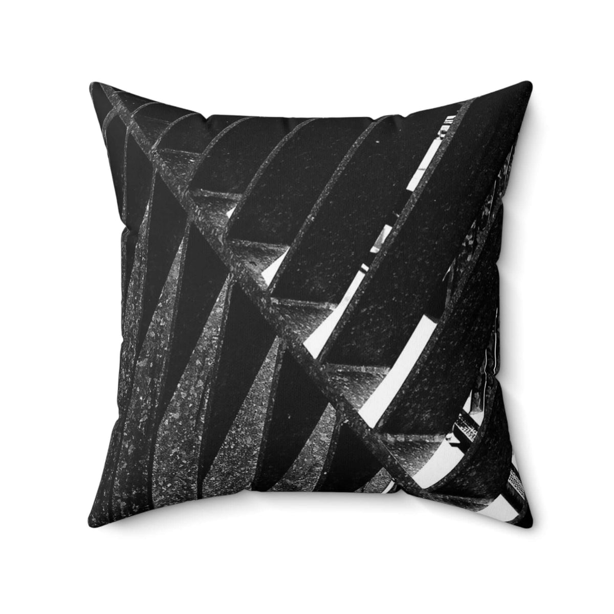 Spun Polyester Square Designer Pillow - Blk & Wht - Revel Sofa 