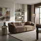 Cavell Curved Contemporary Sofa styled in a contemporary living room