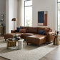 Ravenna PU Leather Sectional styled in a contemporary living room