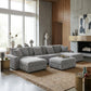 Keira Corduroy Modular U-Sectional Sofa styled in a contemporary living room