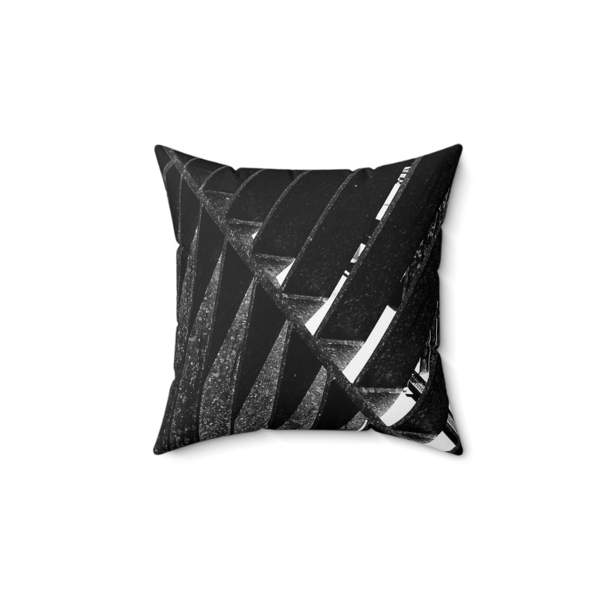 Spun Polyester Square Designer Pillow - Blk & Wht - Revel Sofa 