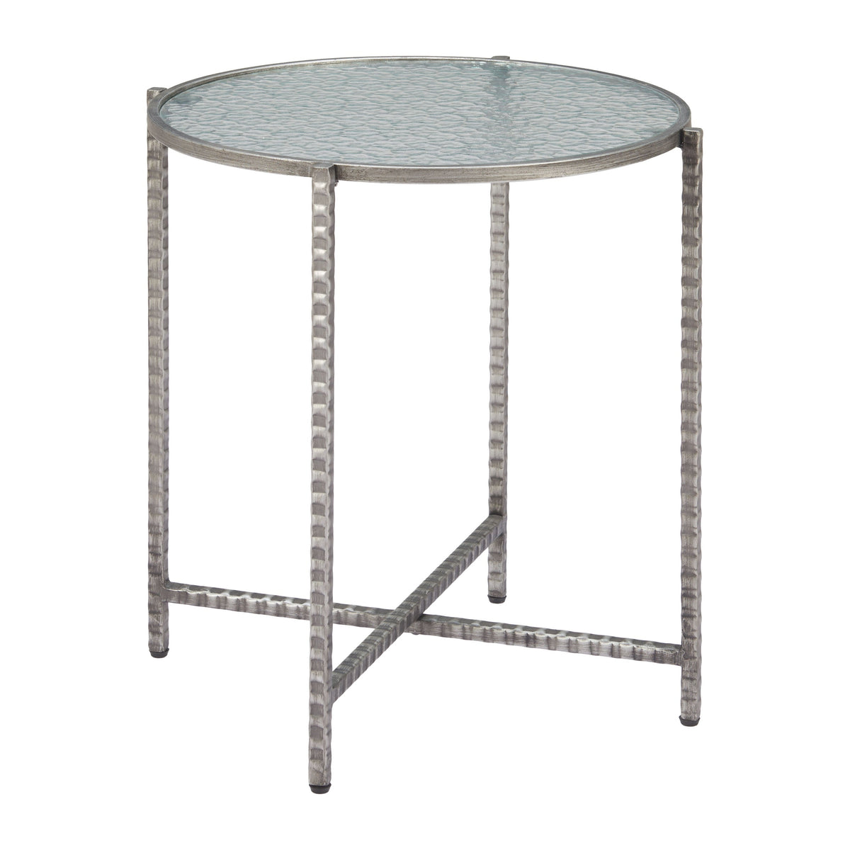 Vetro Silver Side Table