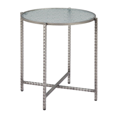 Vetro Silver Side Table