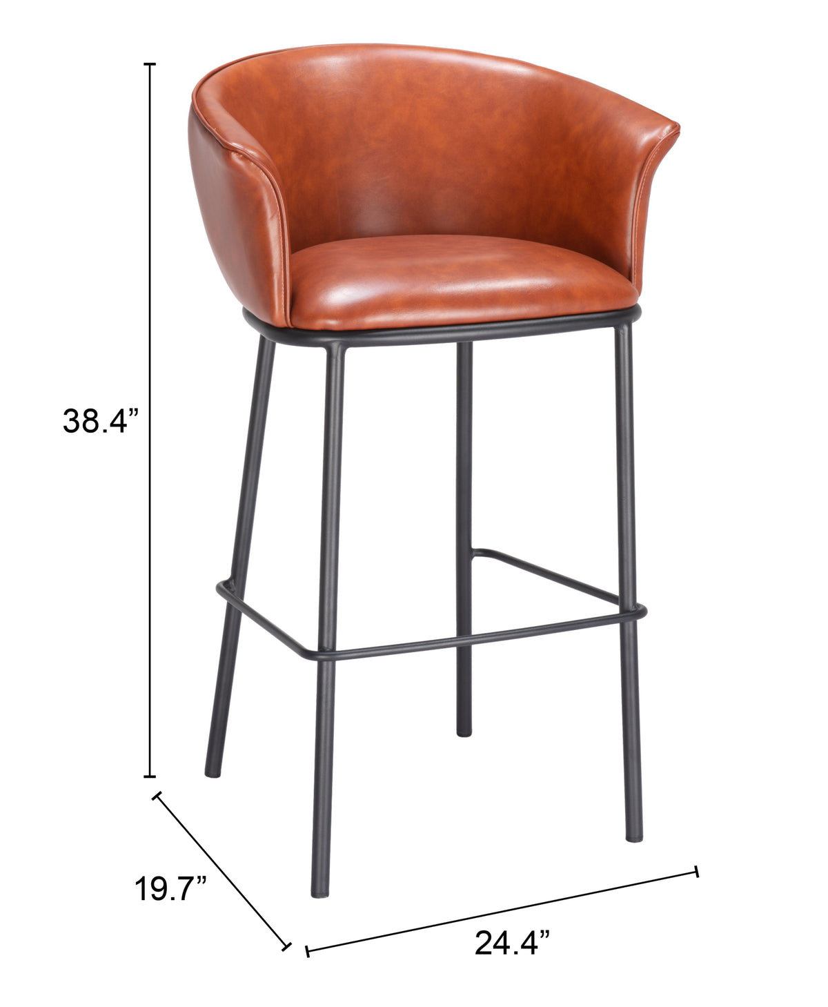 Garston Barstool in Brown