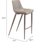 Magnus Barstool (Set of 2) in Brown & Walnut