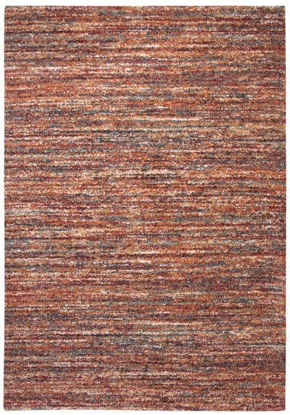 Zira Multicolor Rectangular Area Rug with bold red hues and dynamic patterns, perfect for modern home decor.