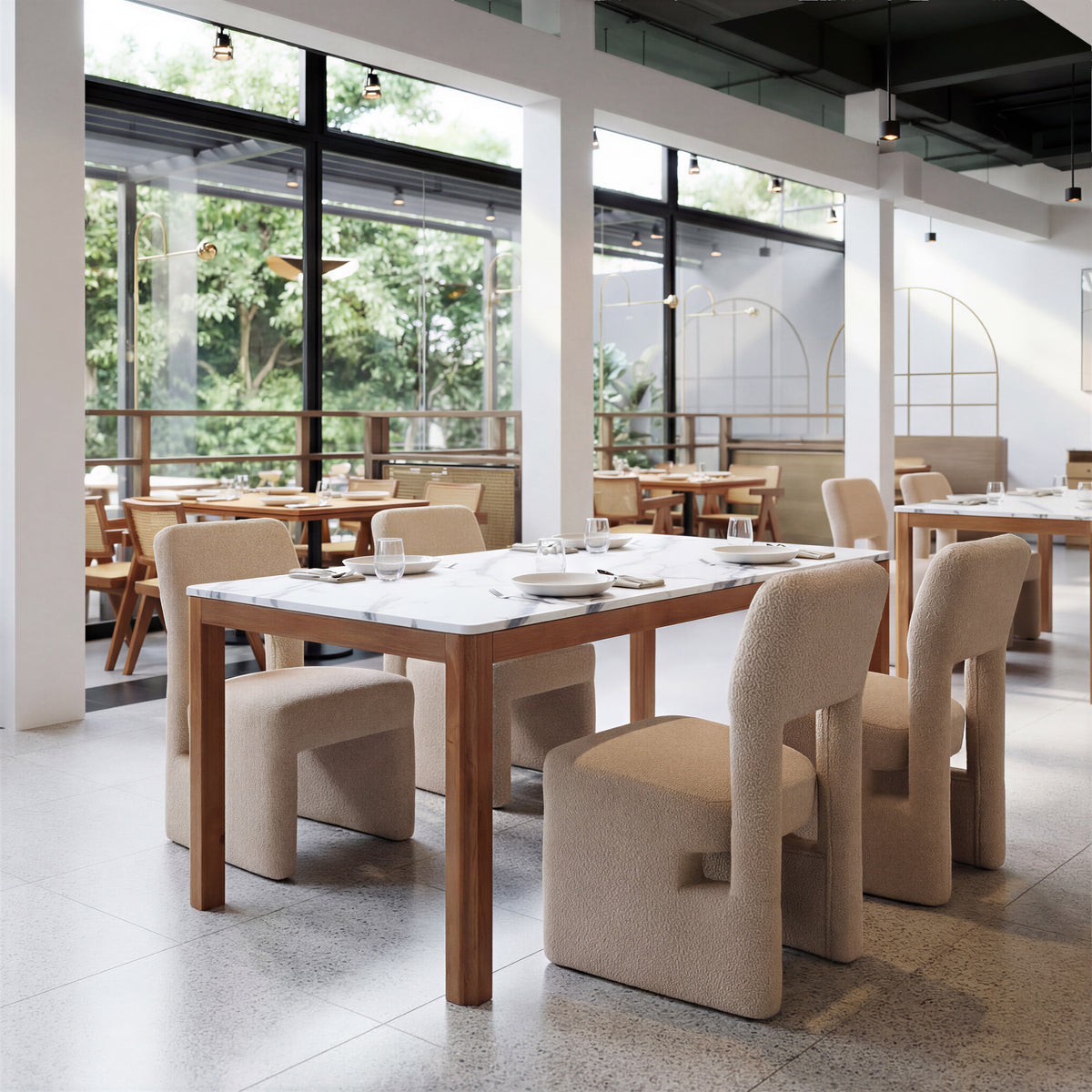 Jemy White Dining Table