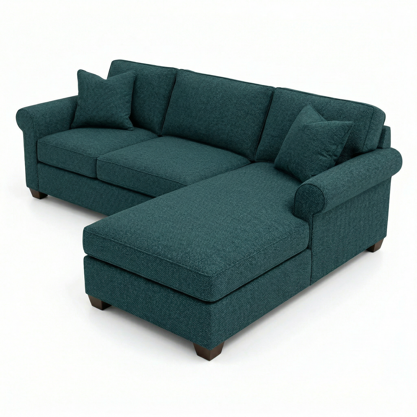 Irlanda Upholstered L-Shaped Sectional – 120" Made-in-USA Sectional Sofa - Hepburn Teal - Fabric (11)
