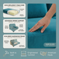 Clifford L-Shaped Sectional Sofa – Made in USA, 9 Fabric Options - Velvet Antique Peacock - Velvet (8)