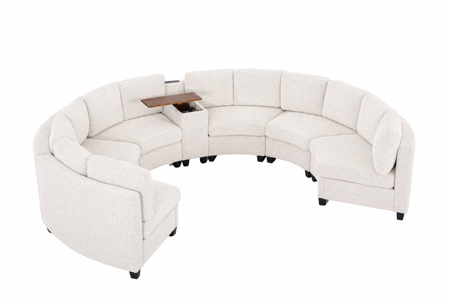 Harlow Curved Modular Sectional - Beige (15)