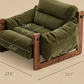 Green oil-waxed leather lounge chair