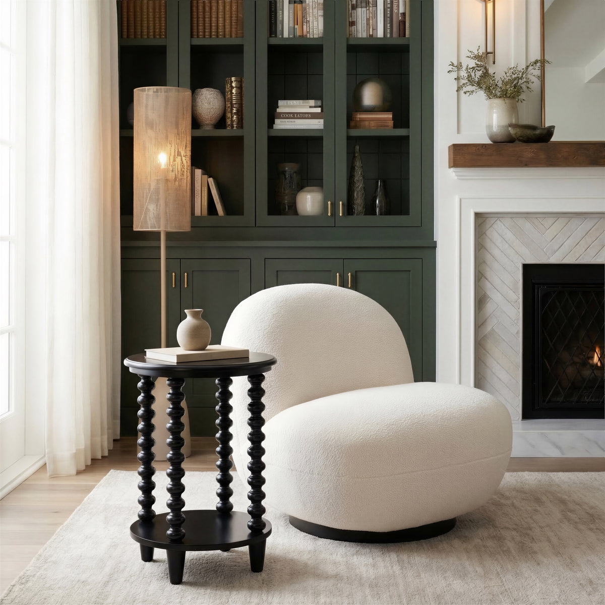 Gocce Black Side Table