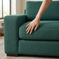 Modena Sofa 92" – Made in USA Square-Arm Sofa (7 Fabrics) - Velvet Antique Kelly Green - Velvet (6)