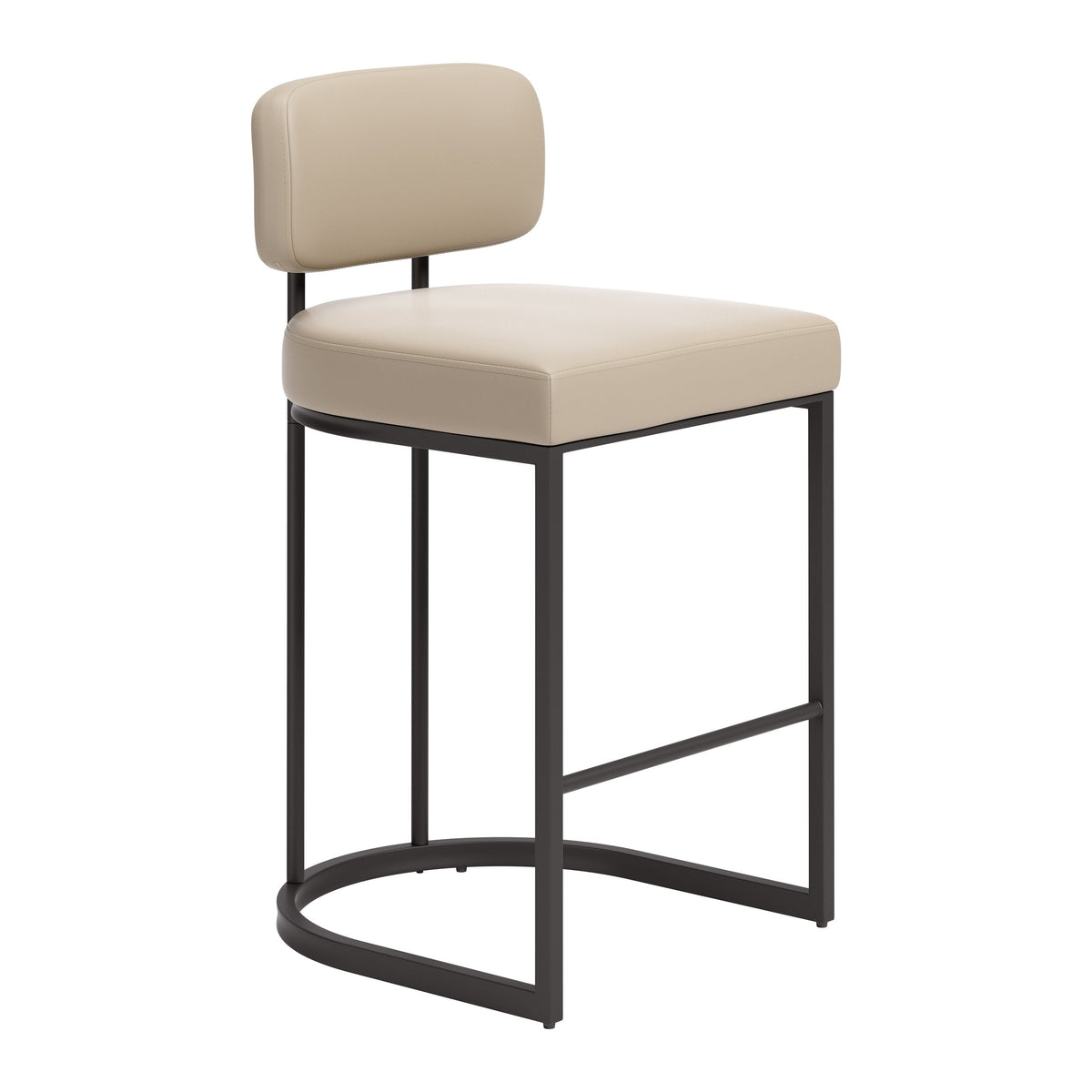 Velar Beige & Gray Counter Stool (Set of 2)