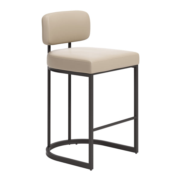 Velar Beige & Gray Counter Stool (Set of 2)