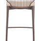 Silues Taupe & Brown Counter Stool (Set of 2)