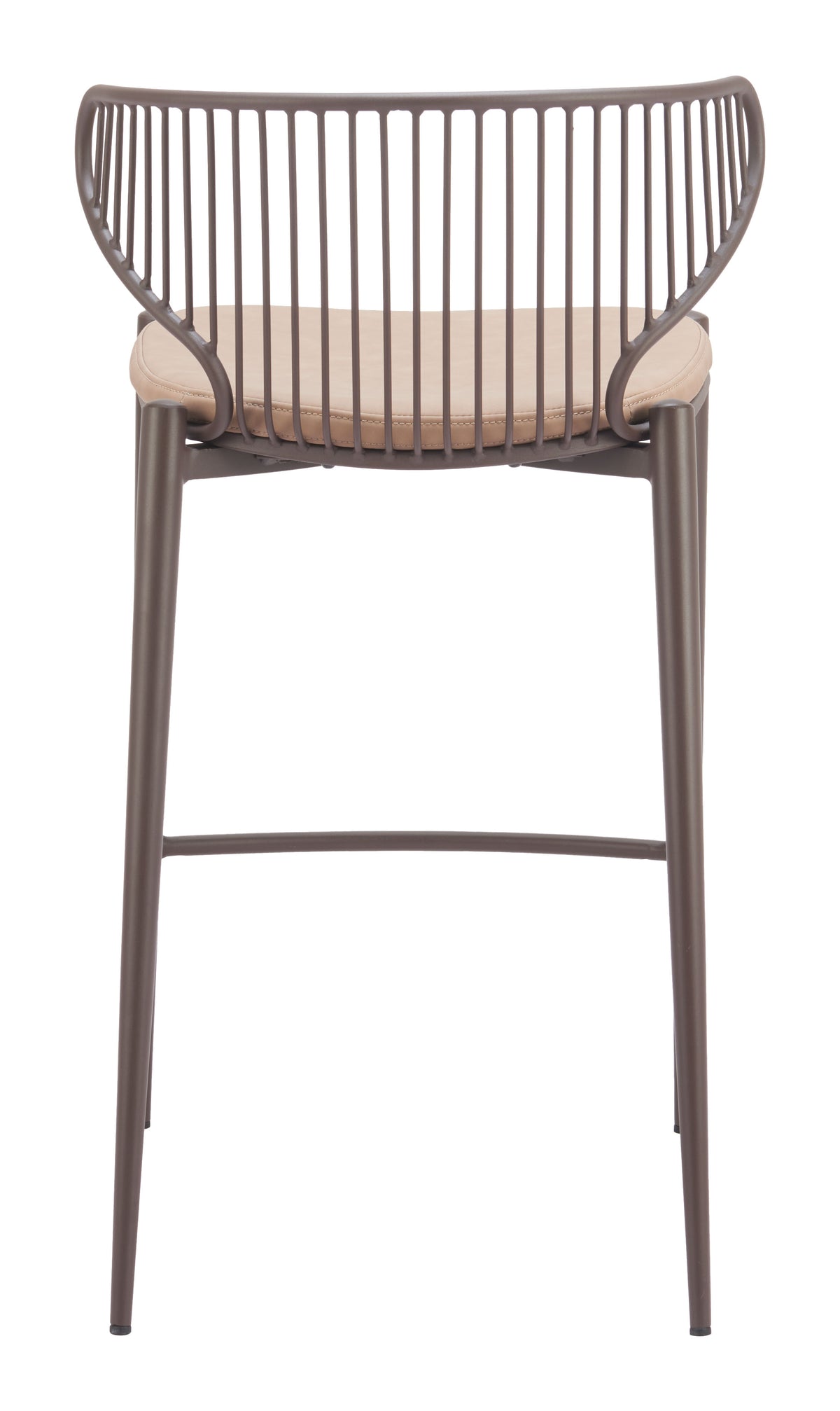Silues Taupe & Brown Counter Stool (Set of 2)