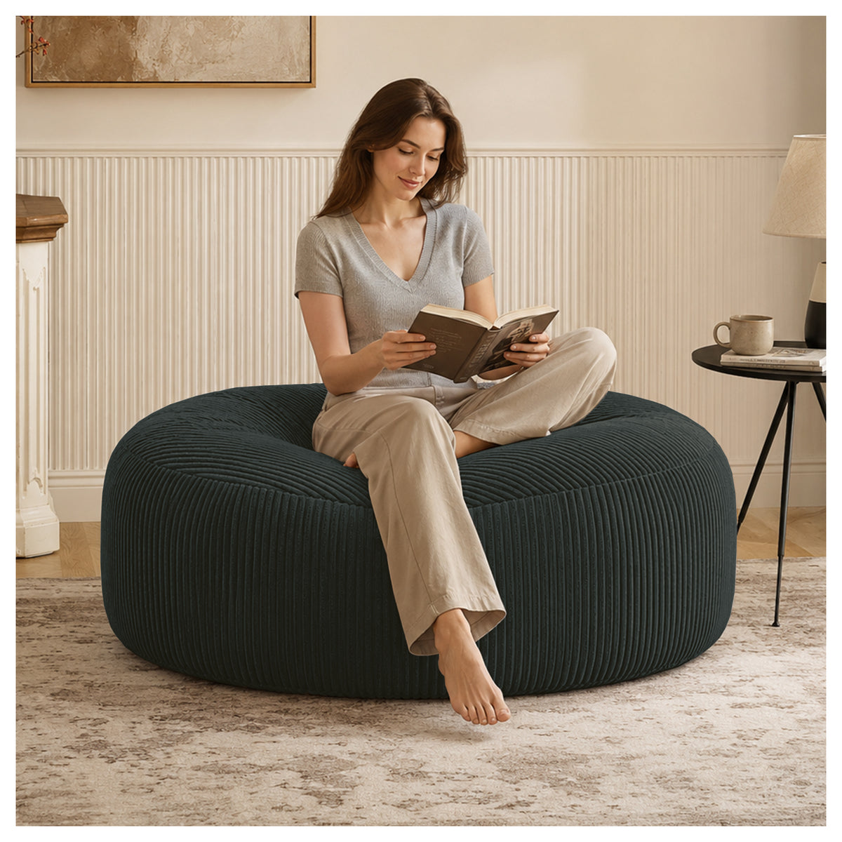 Selwyn Corduroy Bean Bag Chair