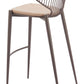 Silues Taupe & Brown Barstool (Set of 2)