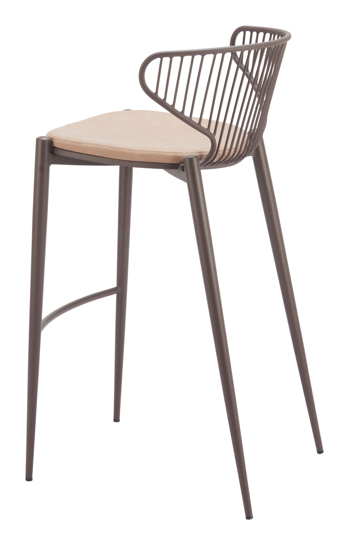Silues Taupe & Brown Barstool (Set of 2)