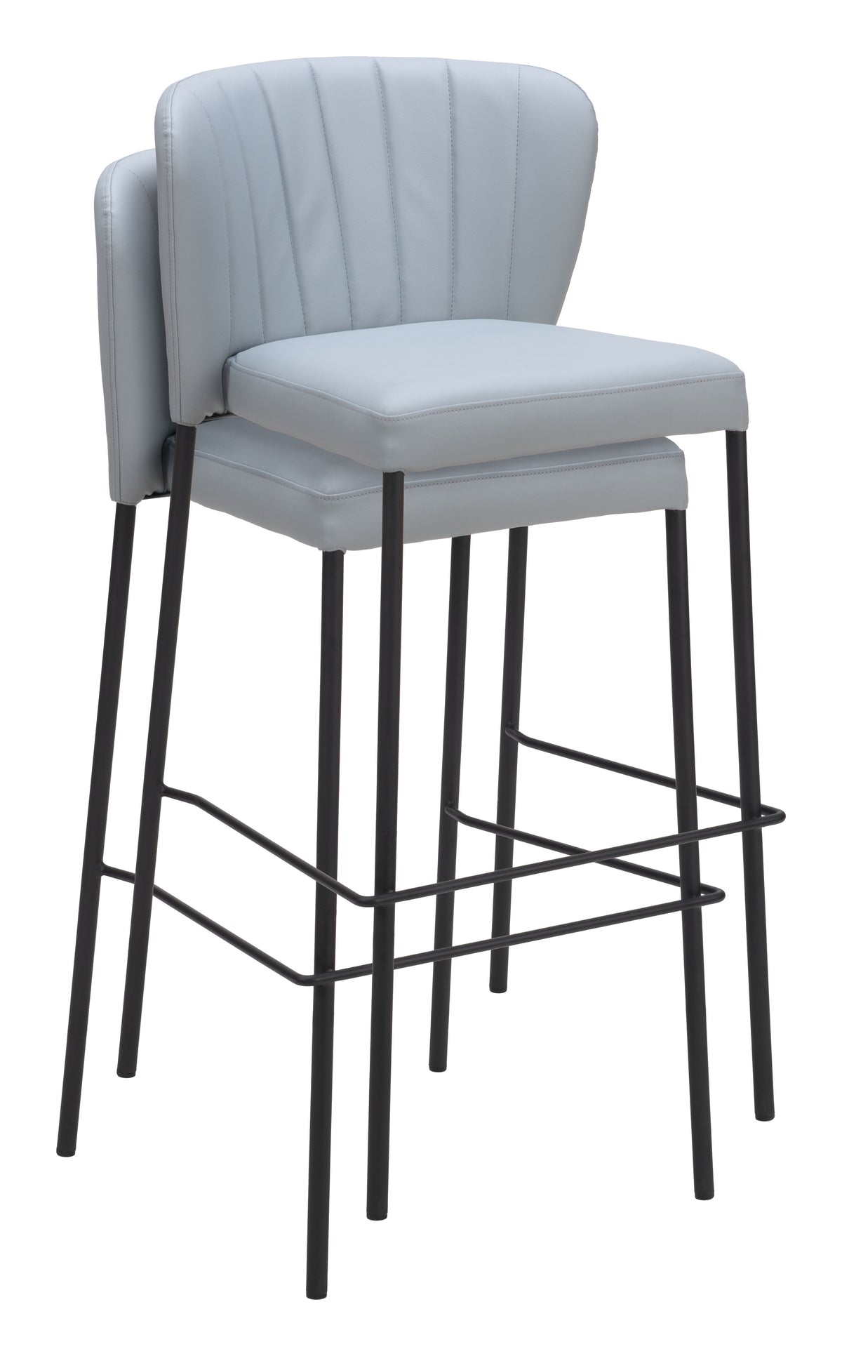 Linz Barstool (Set of 2) in Gray