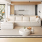 Pelham Cloud Modular Sectional in White, 137.9" L-Shape, Single Chaise