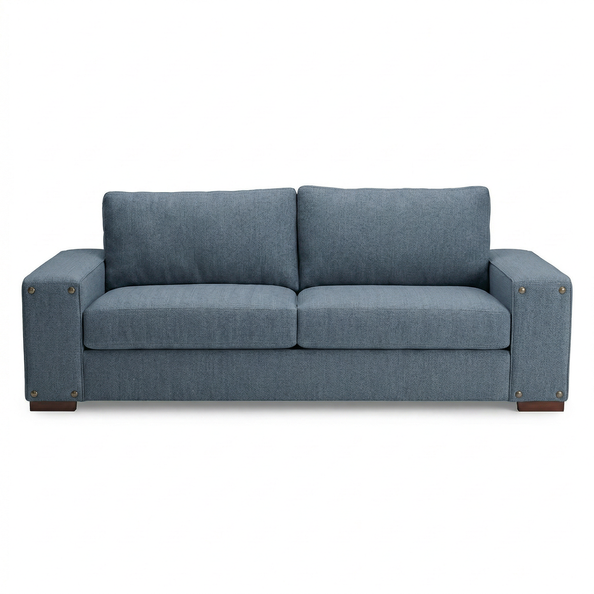 Modena Sofa 92" – Made in USA Square-Arm Sofa (7 Fabrics) - Leslie Peacock - Fabric (7)