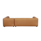Lukas 2-piece sectional with right-facing chaise in camel
