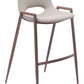 Desi Barstool (Set of 2) in Beige & Walnut