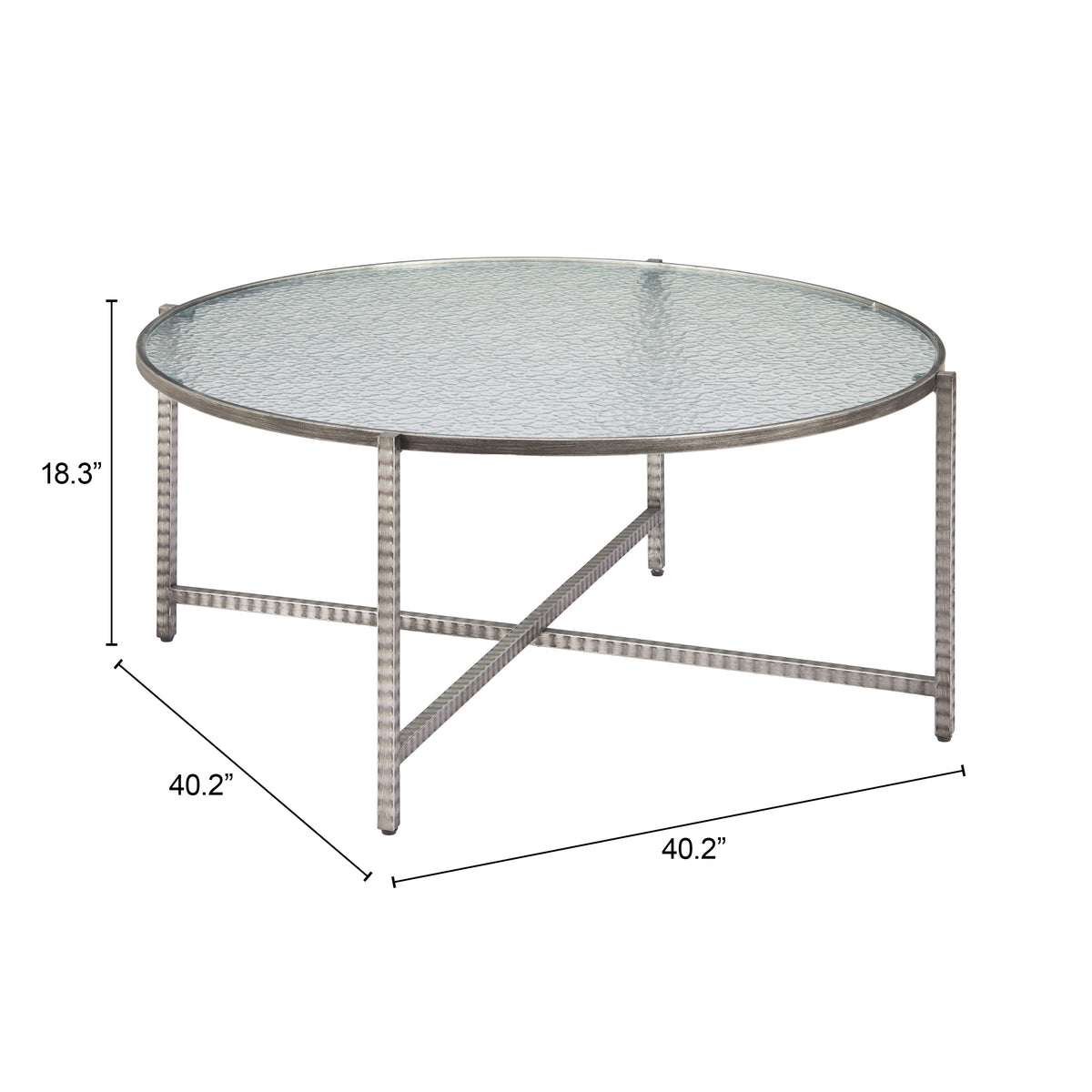 Vetro Silver Coffee Table