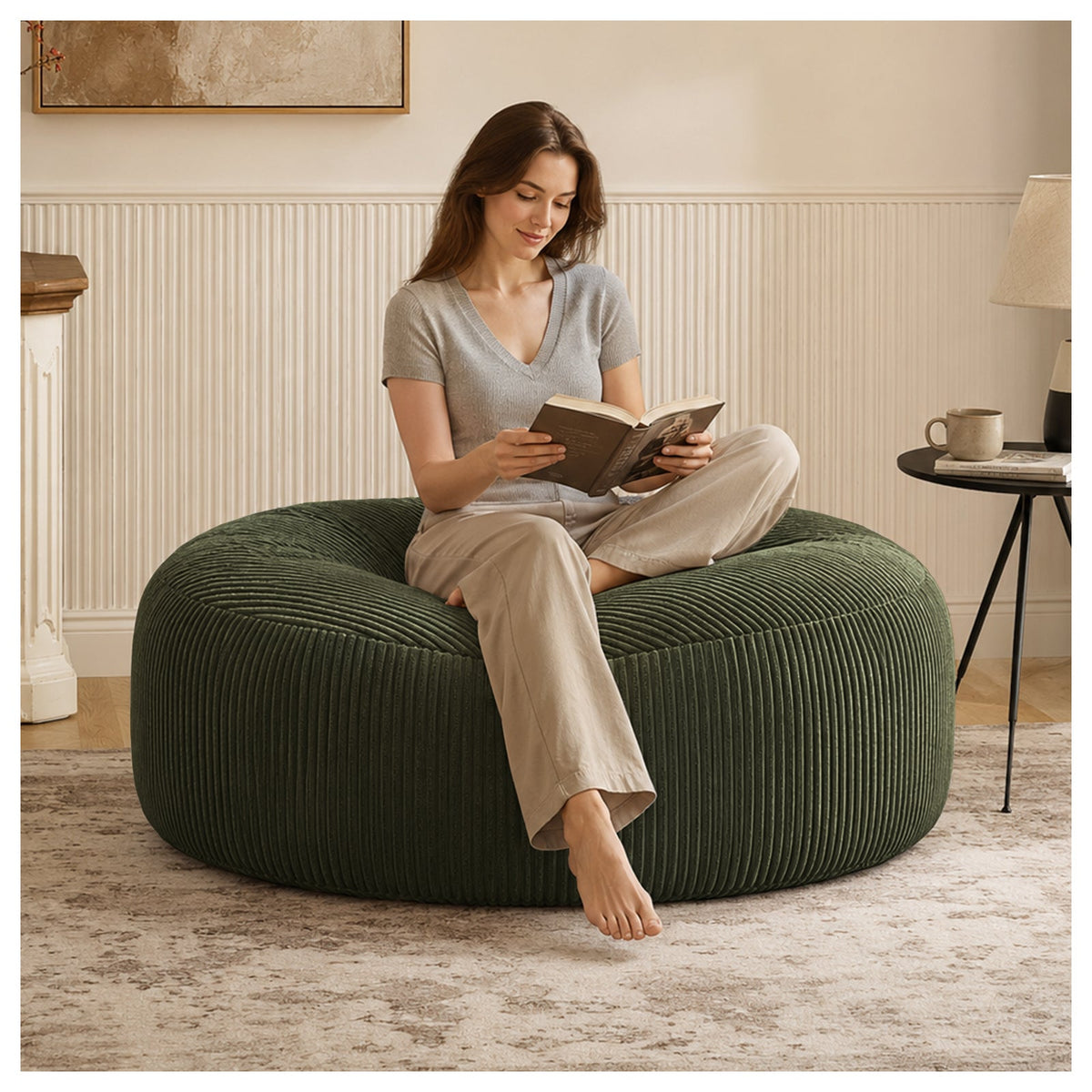 Selwyn Corduroy Bean Bag Chair