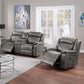 Ellison Slate Blue Faux Leather Reclining Loveseat & Recliner Set