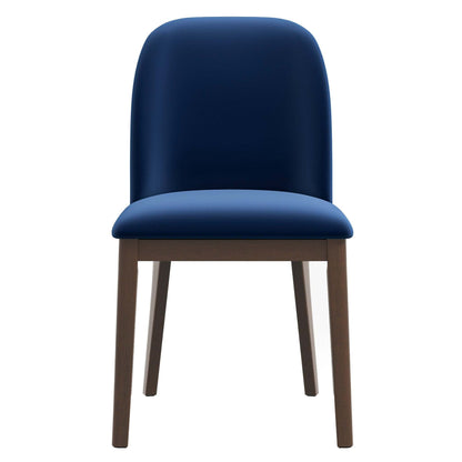 Kaitlyn Navy Blue Velvet Dining Chair (Set of 2) – 33" Mid-Century Modern Dining Chairs