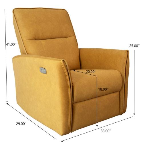 Suede Power Recliner Chair (3 Colors) – Asheville Modern Electric Reclining Chair
