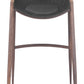 Desi Barstool (Set of 2) in Black & Walnut