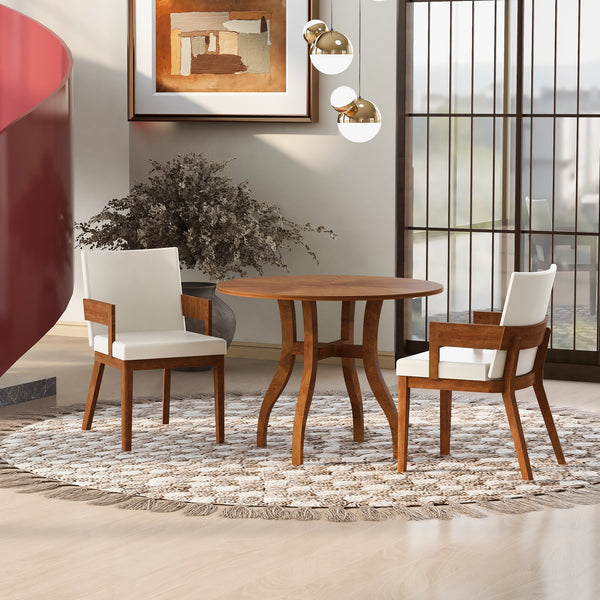 Corvin Walnut PU Leather Dining Chair – 23.4
