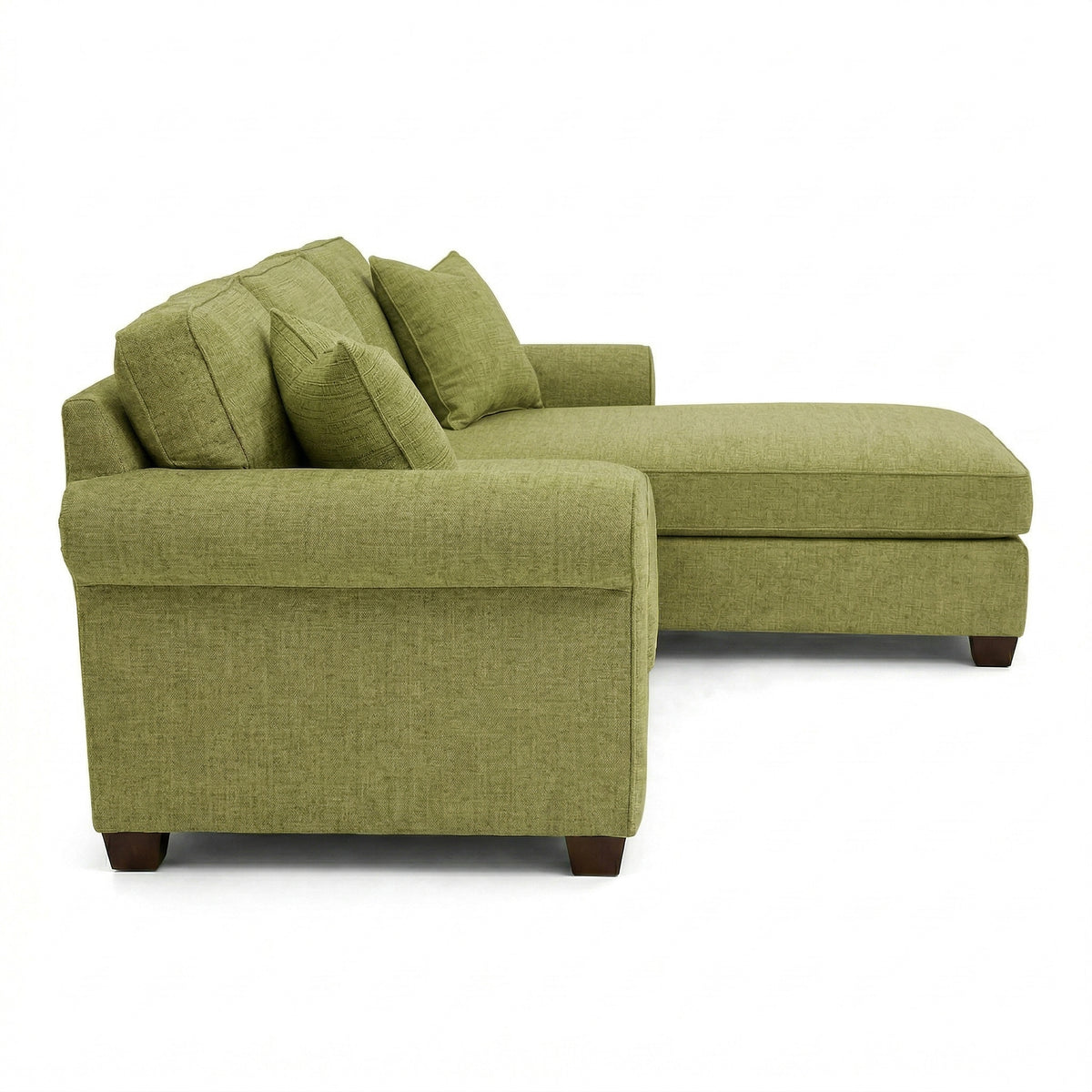 Irlanda Upholstered L-Shaped Sectional – 120" Made-in-USA Sectional Sofa - Notion Appletini - Fabric (8)