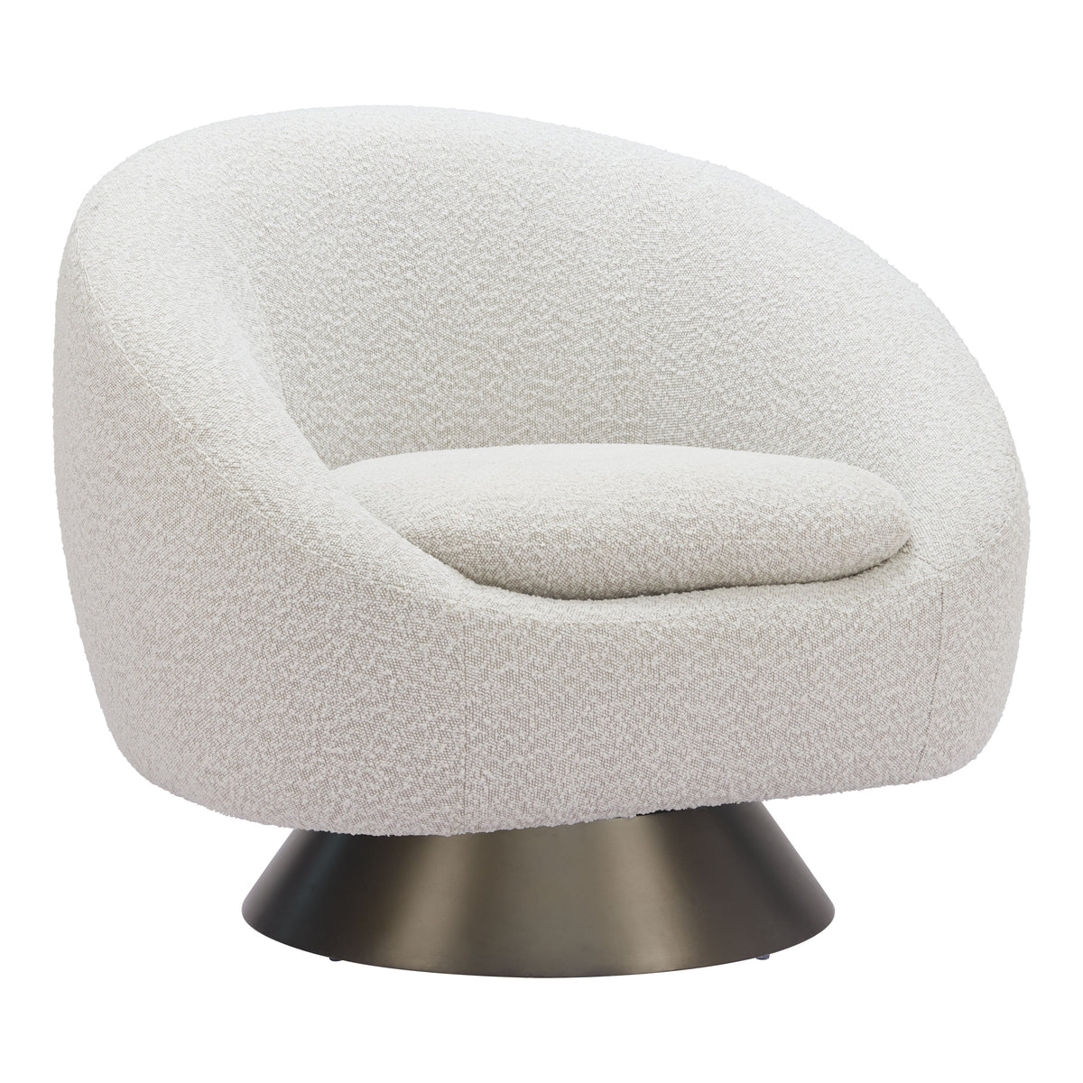 Modan Misty Gray Swivel Chair