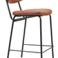 Charon Counter Stool (Set of 2) in Vintage Brown