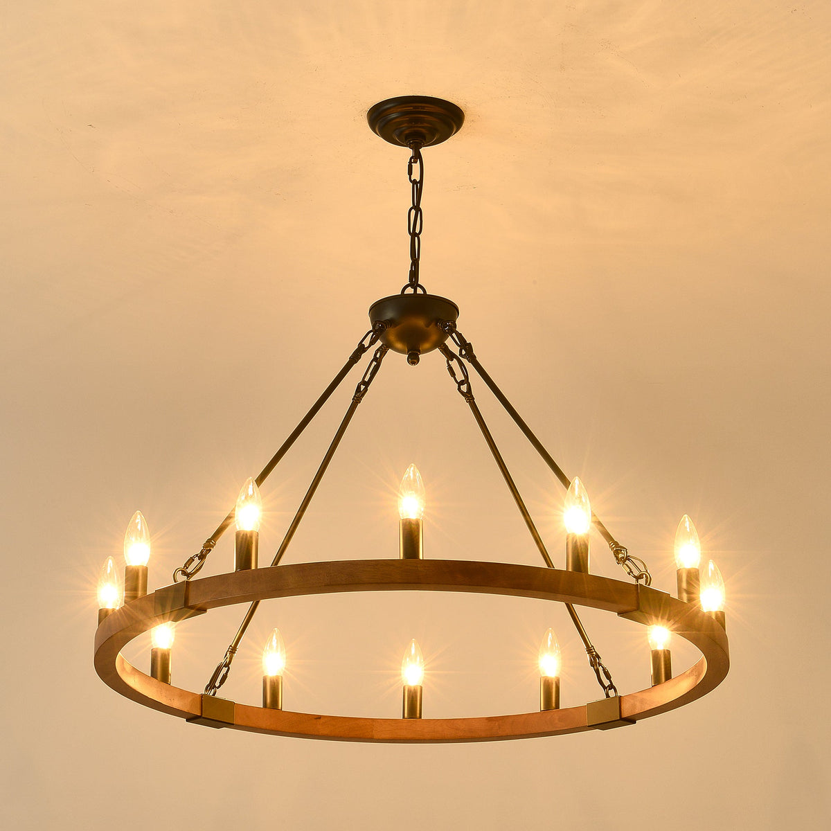 Vero Wagon Wheel Chandelier