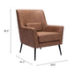 Ontario Vintage Brown Accent Chair